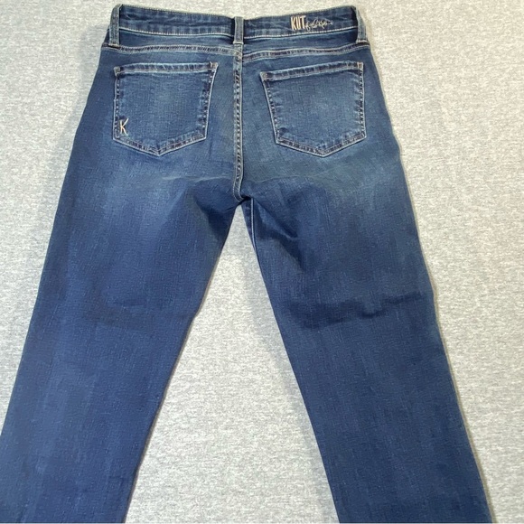 KUT from the Kloth Jeans Women 2 Blue Katy Boyfriend Distressed Mid Rise Stretch - Picture 7 of 13